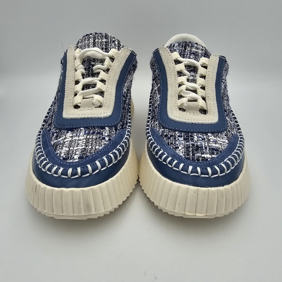 Dolce Vita Dolan Platform Sneakers, Navy Blue Multi Woven, Women's 9 - Picture 3 of 16
